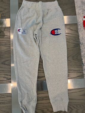 Champion Light Gray Logo Sweat Joggers - Kids